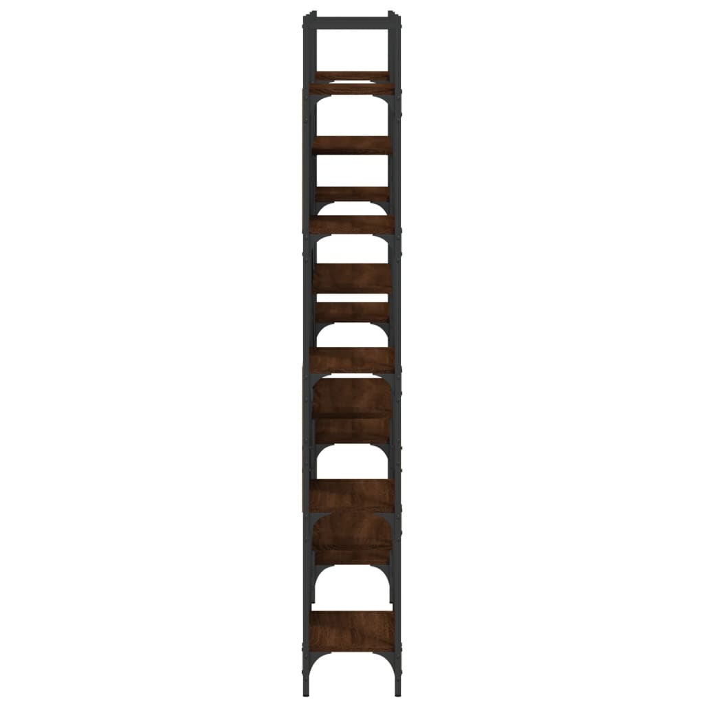 vidaXL Regał na książki, brązowy dąb, 155,5x24x166,5 cm