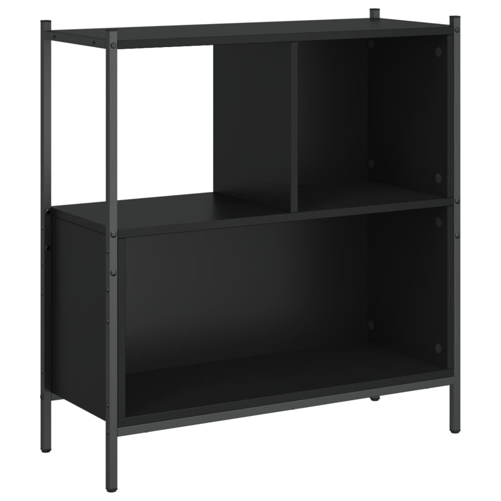 vidaXL Regał, czarny, 72x28x77,5 cm, materiał drewnopochodny