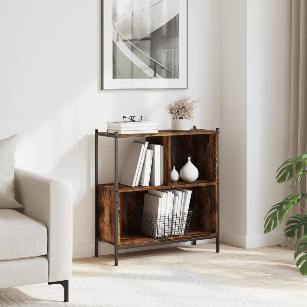 vidaXL Regał, przydymiony dąb, 72x28x77,5 cm, materiał drewnopochodny