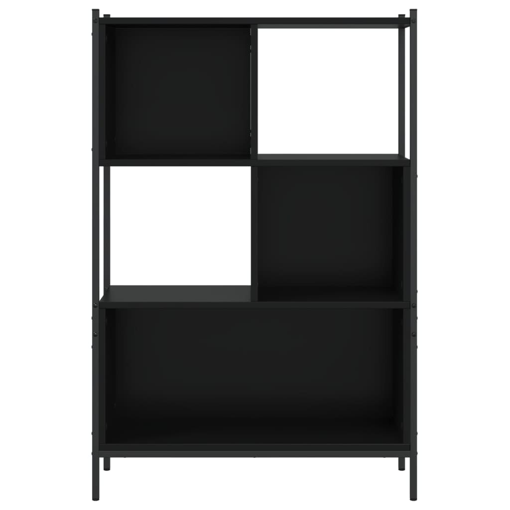 vidaXL Regał, czarny, 72x28x109 cm, materiał drewnopochodny