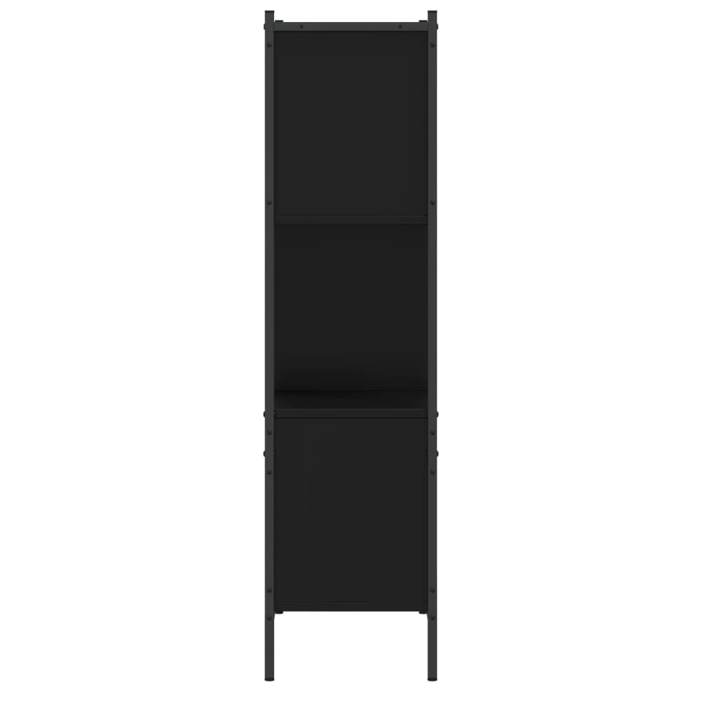 vidaXL Regał, czarny, 72x28x109 cm, materiał drewnopochodny