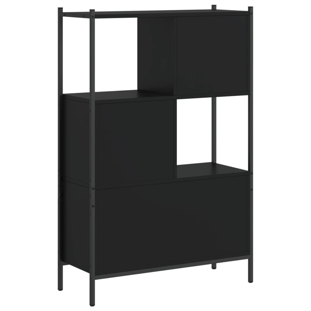 vidaXL Regał, czarny, 72x28x109 cm, materiał drewnopochodny