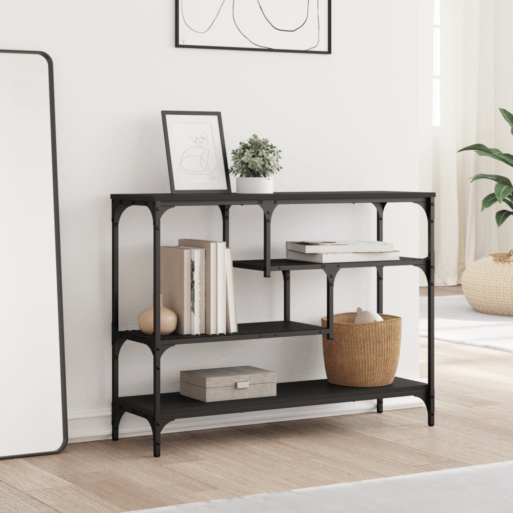 vidaXL Stolik konsolowy, czarny, 100x30x75 cm