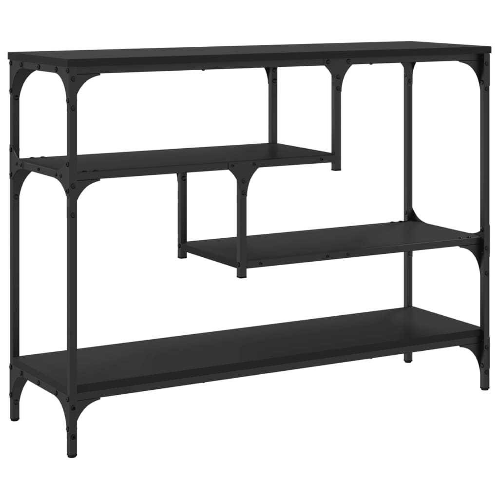 vidaXL Stolik konsolowy, czarny, 100x30x75 cm