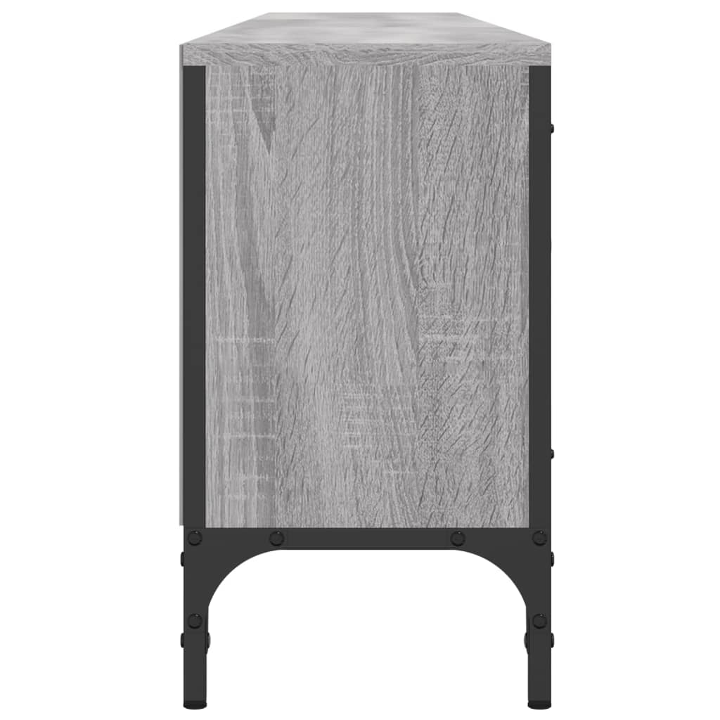 vidaXL Szafka pod TV, z szufladą, szary dąb sonoma, 200x25x44 cm