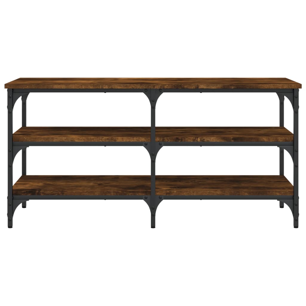 vidaXL Ławka z miejscem na buty, przydymiony dąb, 100x38,5x49 cm