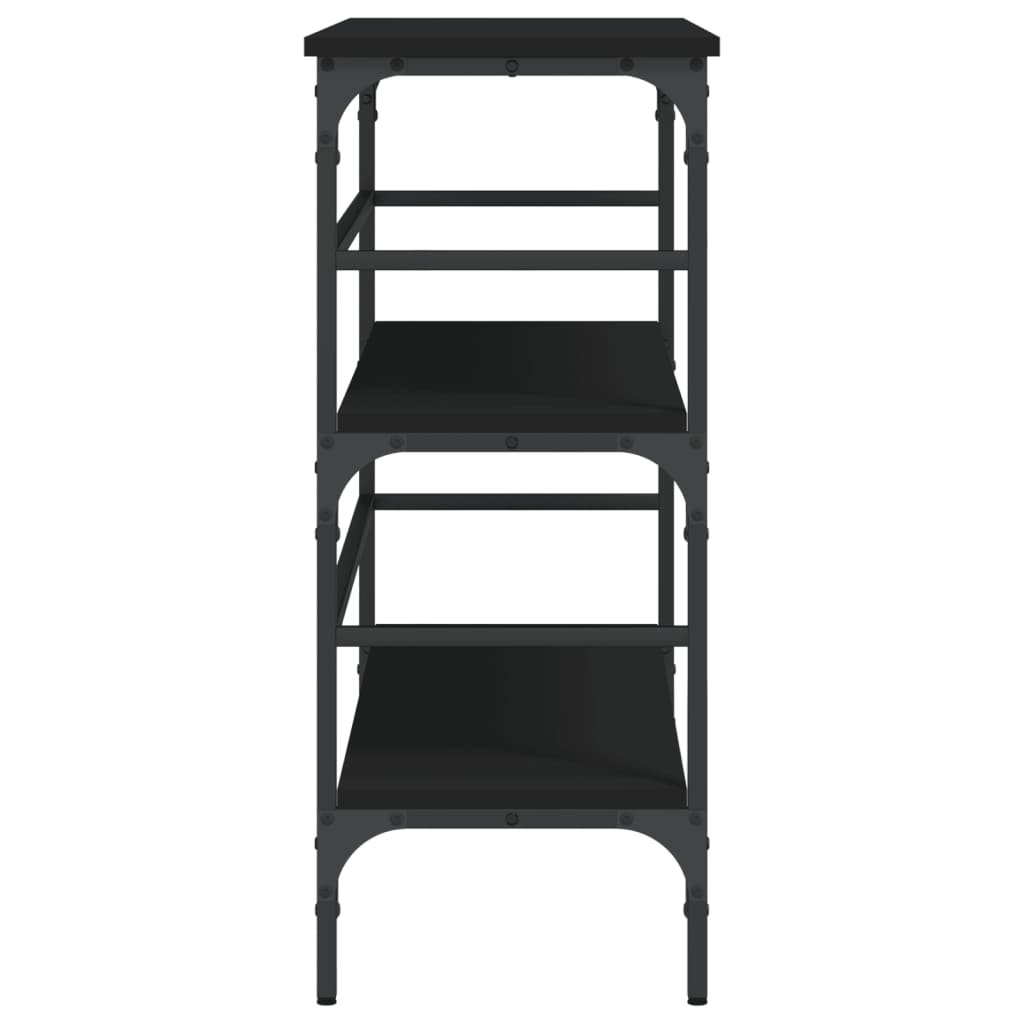 vidaXL Stolik konsolowy, czarny, 100x32x75 cm, materiał drewnopochodny