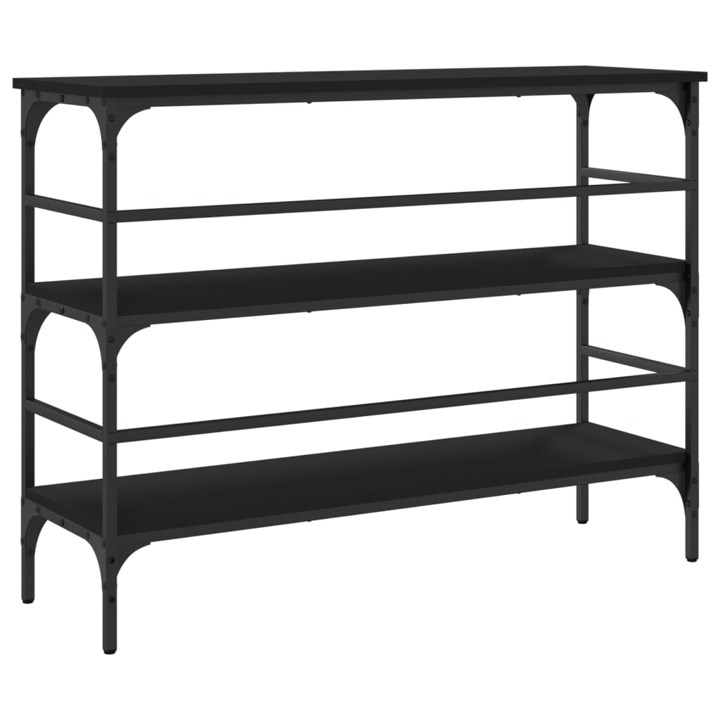 vidaXL Stolik konsolowy, czarny, 100x32x75 cm, materiał drewnopochodny