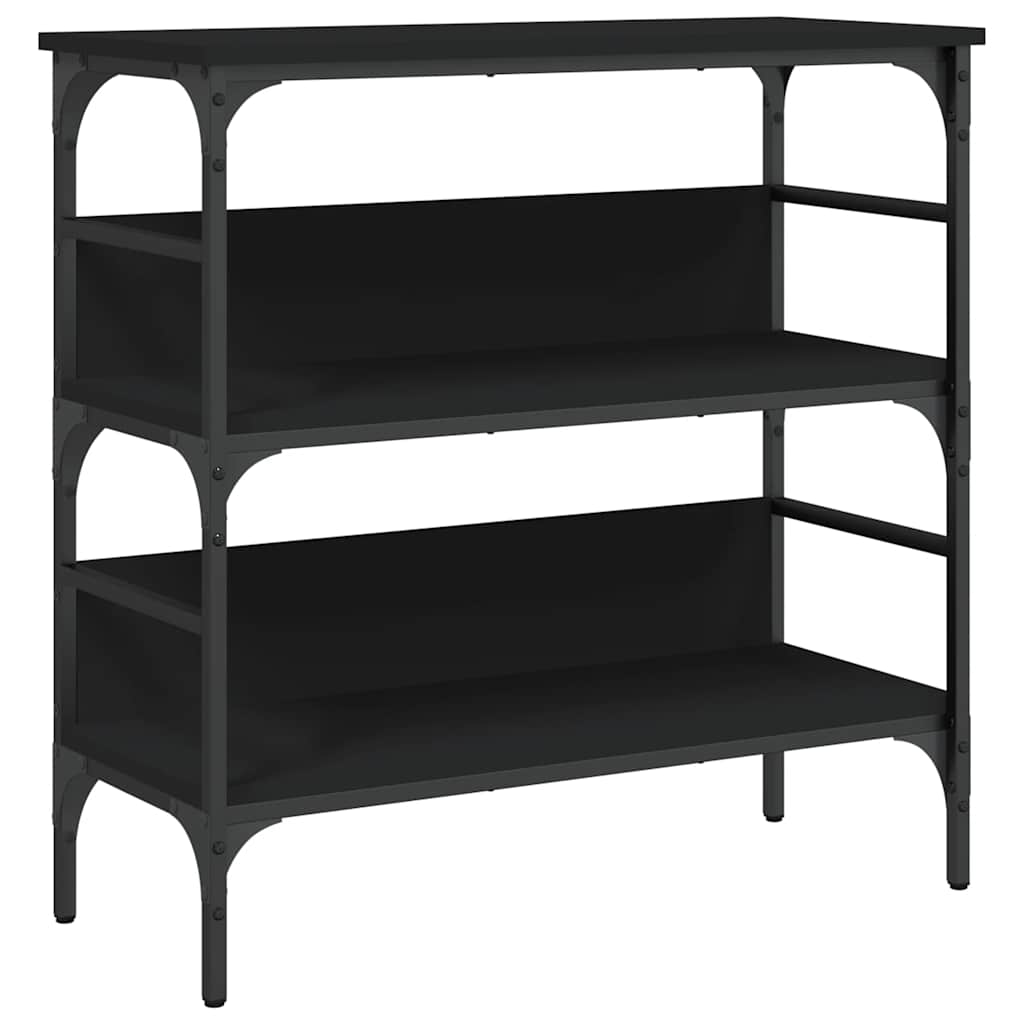 vidaXL Stolik konsolowy, czarny, 75x32x75 cm, materiał drewnopochodny