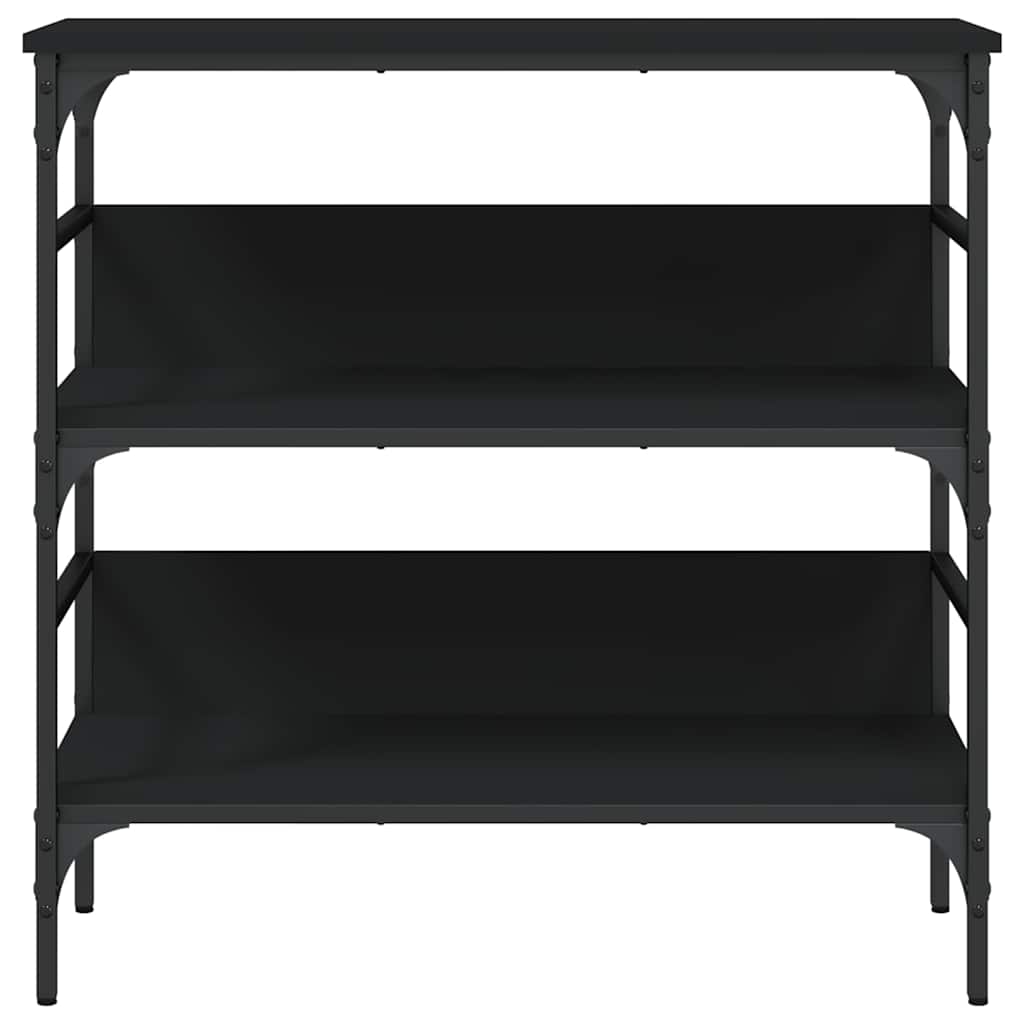 vidaXL Stolik konsolowy, czarny, 75x32x75 cm, materiał drewnopochodny