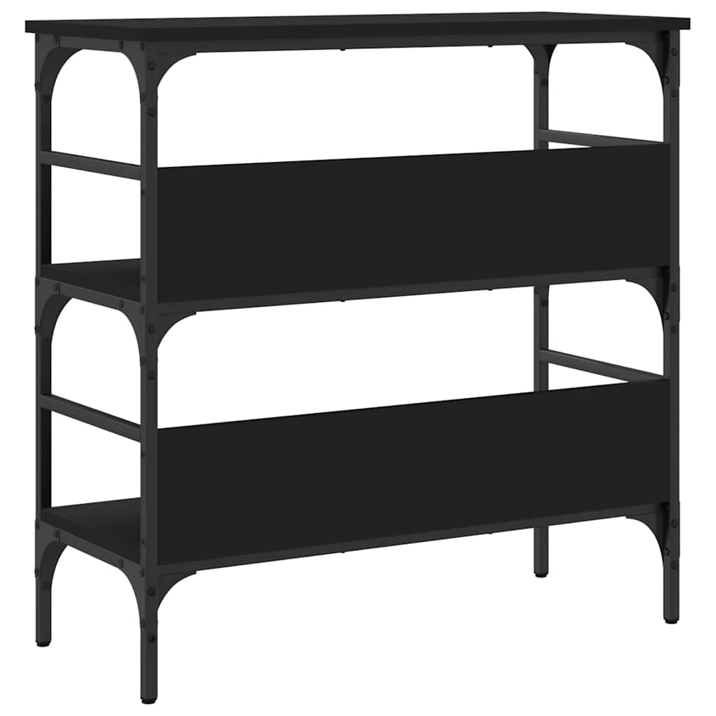 vidaXL Stolik konsolowy, czarny, 75x32x75 cm, materiał drewnopochodny