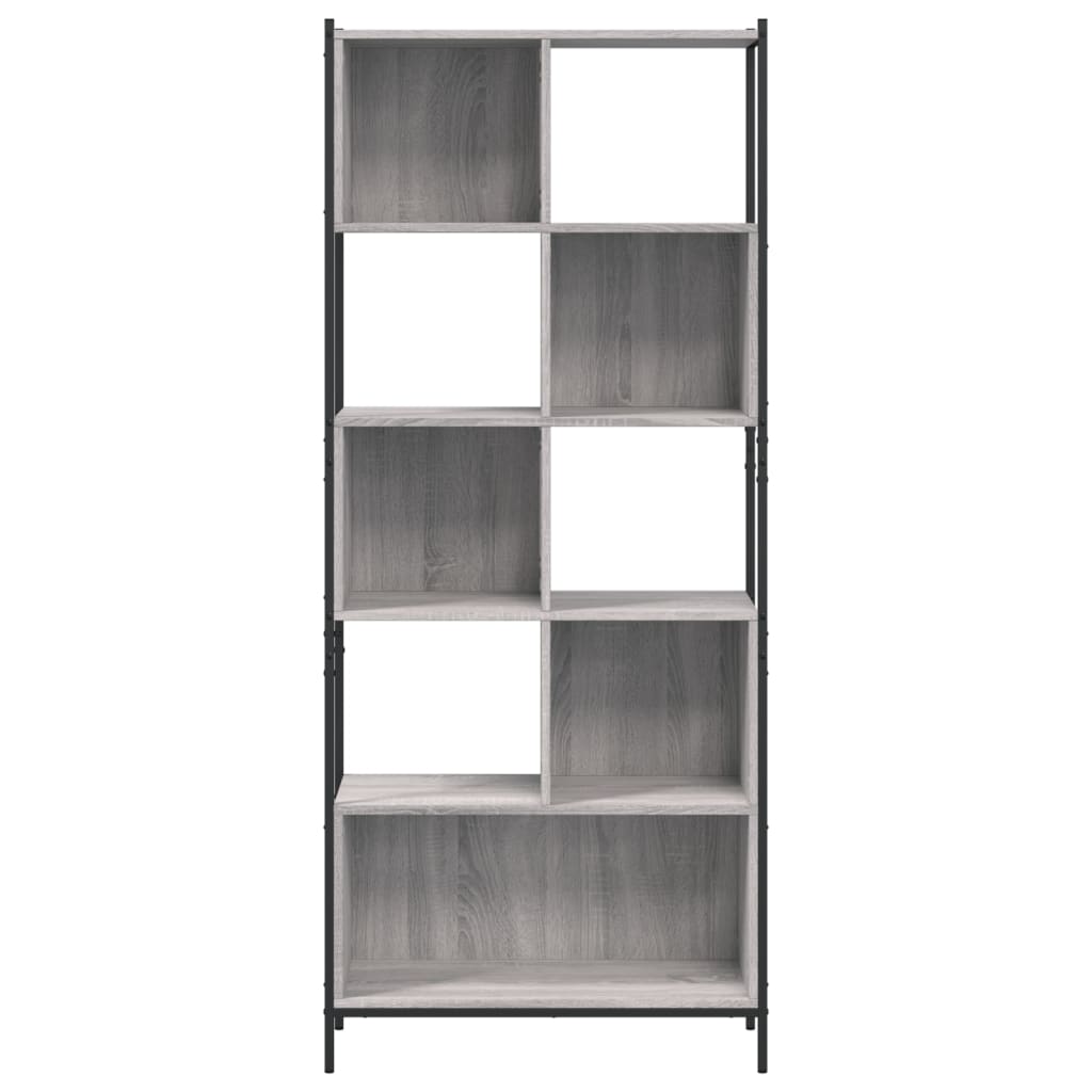 vidaXL Regał, szary dąb sonoma, 72x28x172 cm, materiał drewnopochodny