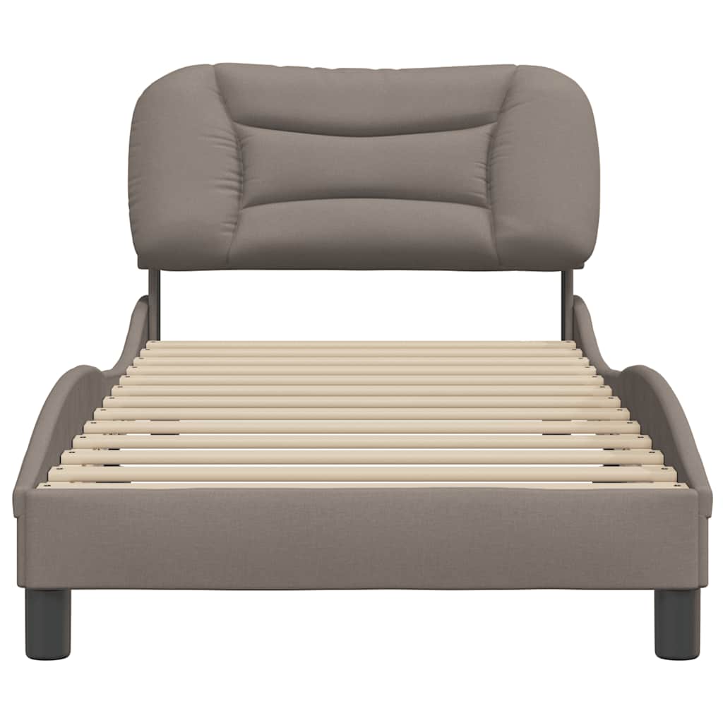 vidaXL Rama łóżka bez materaca Hvar Taupe 80x200 cm Tkanina