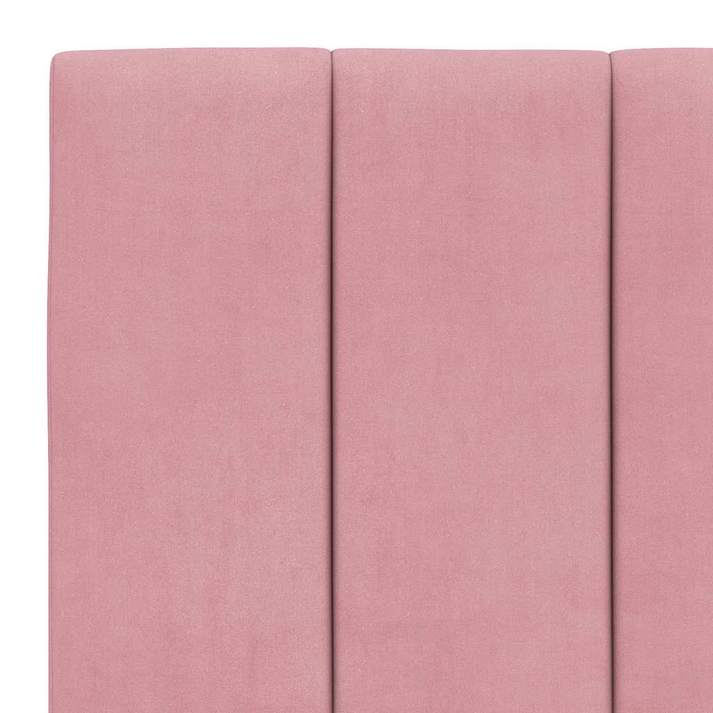 vidaXL Rama łóżka bez materaca, Hanko, różowa, 90x200 cm, aksamitna