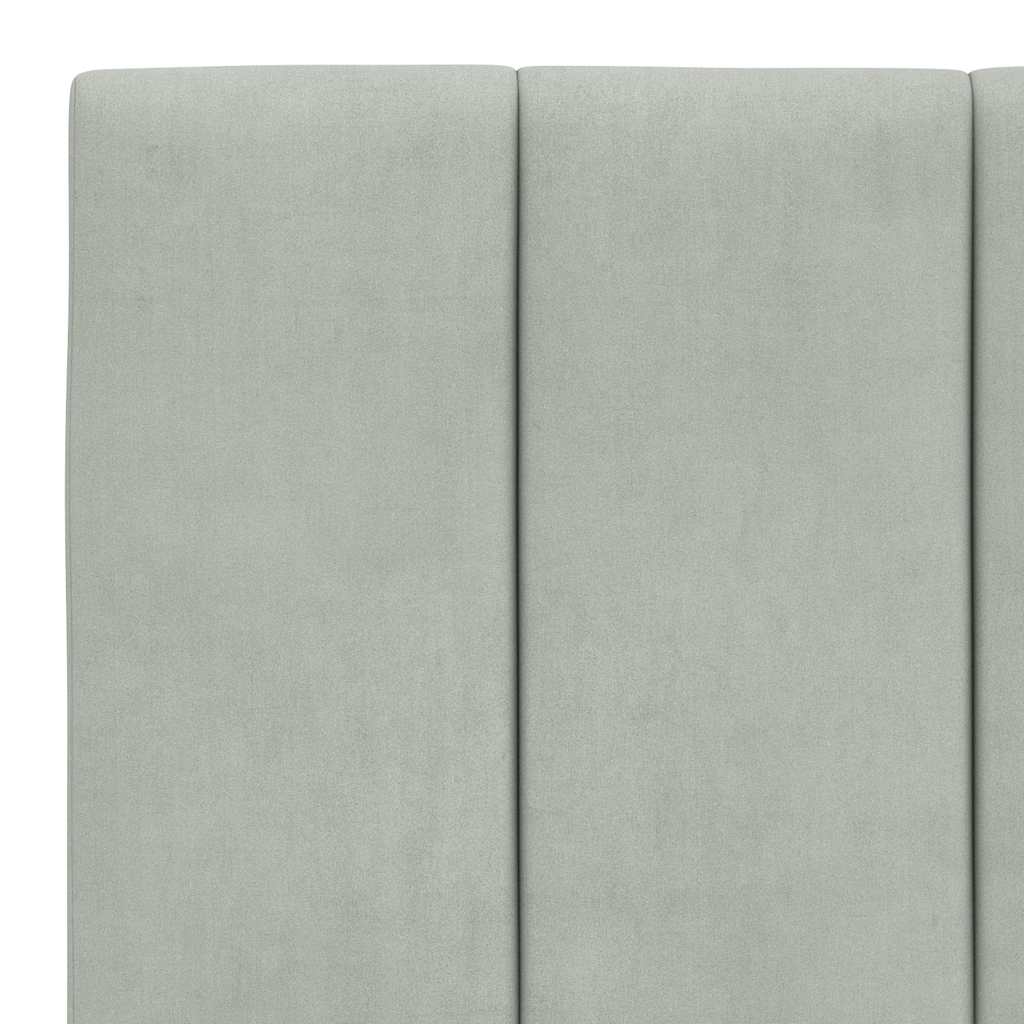 vidaXL Rama łóżka bez materaca, Hanko, jasnoszara, 100x200 cm, aksamitna
