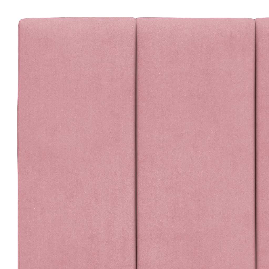 vidaXL Rama łóżka bez materaca, Hanko, różowa, 100x200 cm, aksamitna