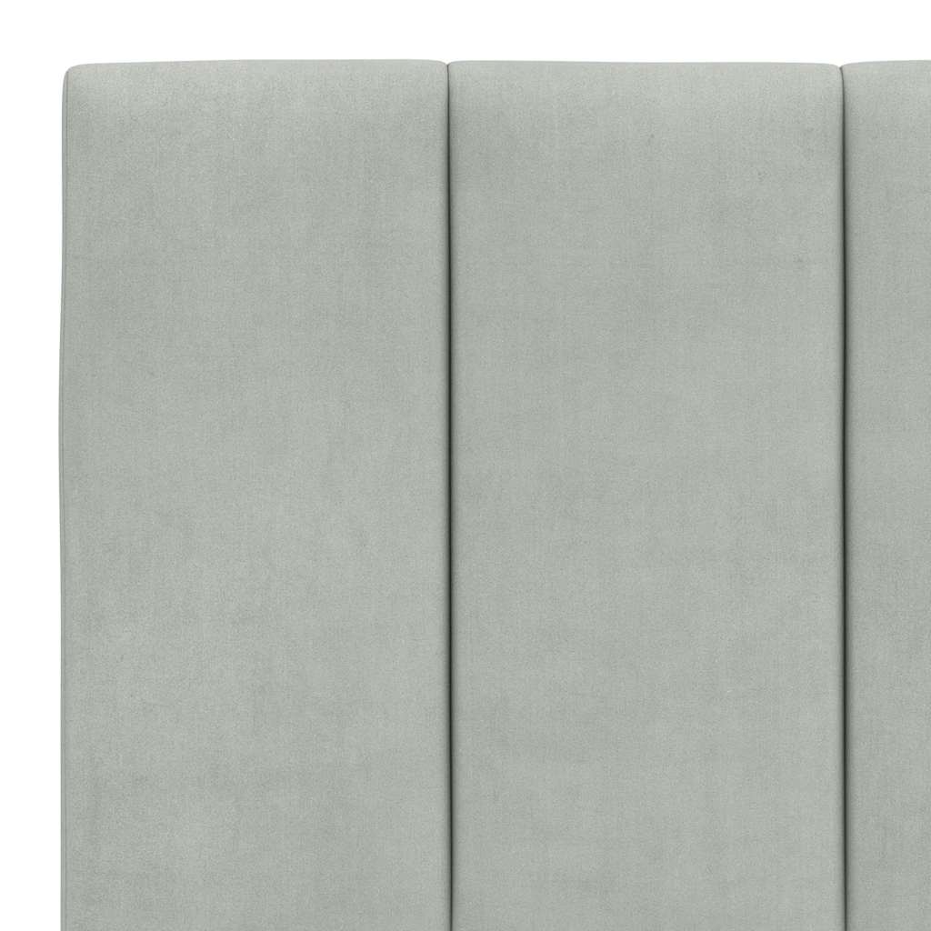vidaXL Rama łóżka bez materaca, Hanko, jasnoszara, 160x200 cm, aksamitna
