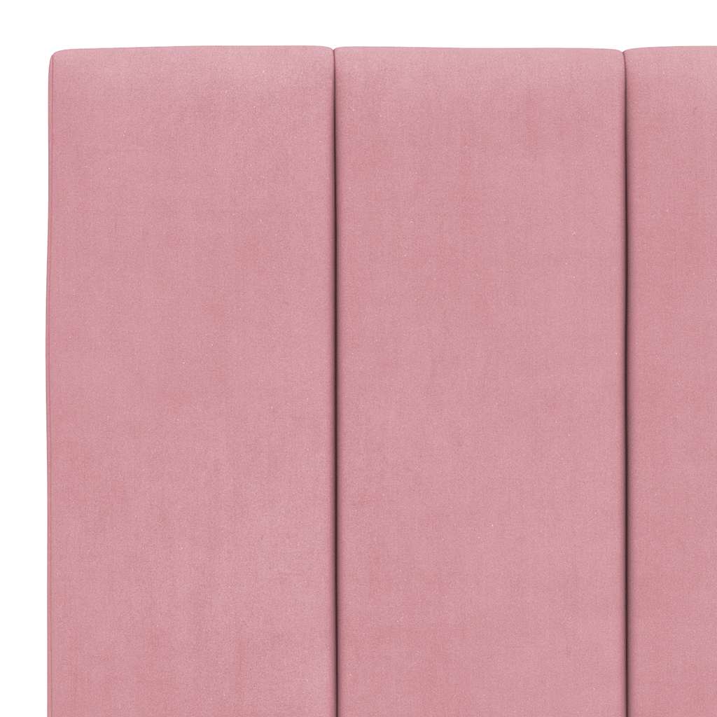 vidaXL Rama łóżka bez materaca, Hanko, różowa, 180x200 cm, aksamitna