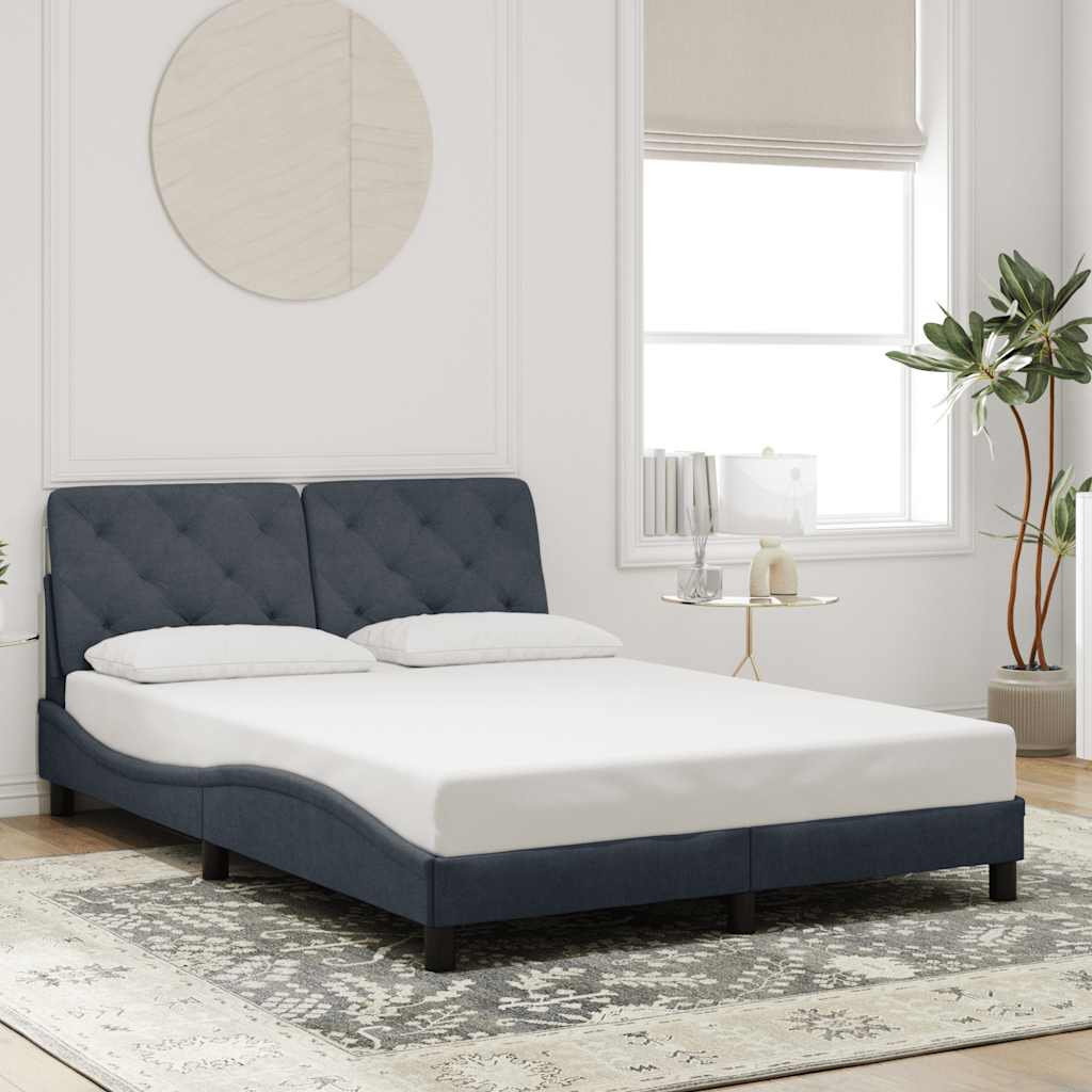 vidaXL Rama łóżka bez materaca, ciemnoszare, 120x200 cm, aksamitna