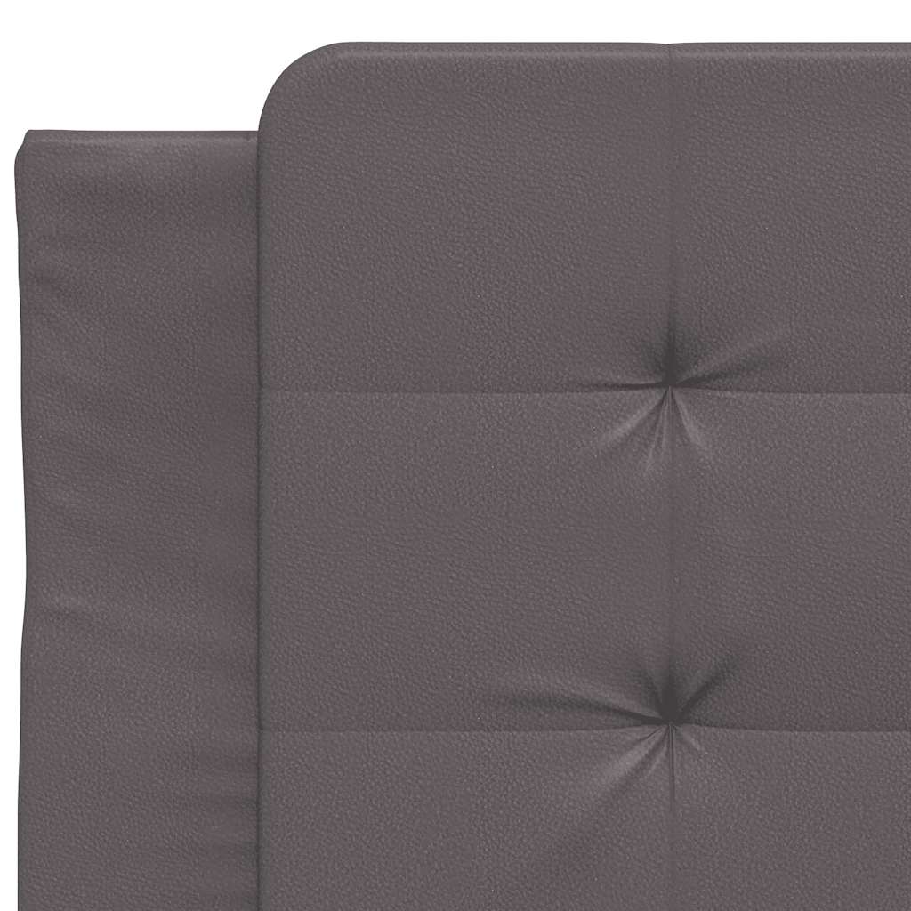 vidaXL Rama łóżka bez materaca, Zadar, szara, 80x200 cm, sztuczna skóra