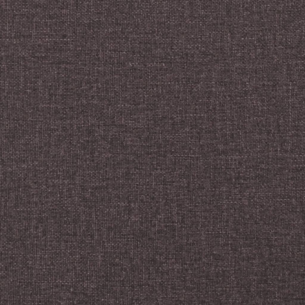 vidaXL Łóżko z materacem, Dover, ciemnobrązowe, 140x190 cm, obite tkaniną
