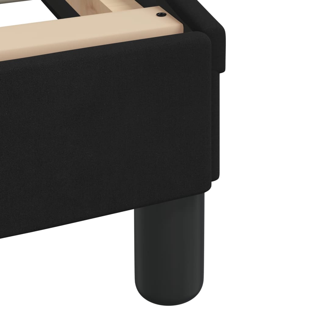 vidaXL Łóżko z materacem, Dover, czarne, 140x200 cm, aksamit