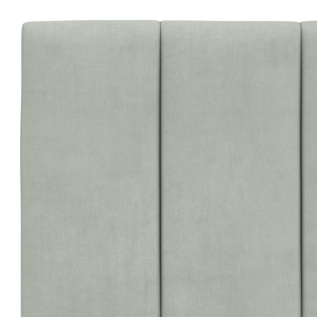 vidaXL Łóżko z materacem, Hanko, jasnoszare, 100x200 cm, aksamitne
