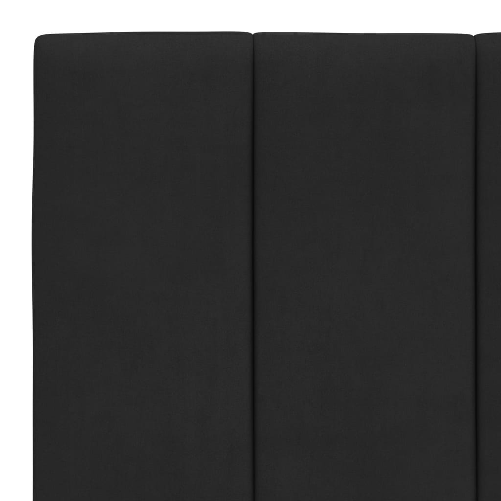 vidaXL Łóżko z materacem, Hanko, czarne, 100x200 cm, aksamitne