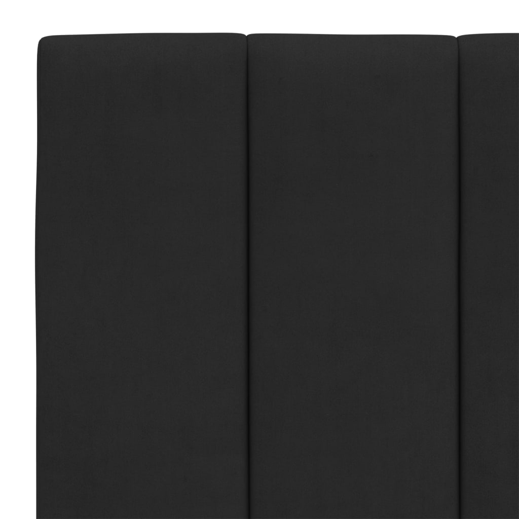 vidaXL Łóżko z materacem, Hanko, czarne, 120x200 cm, aksamitne