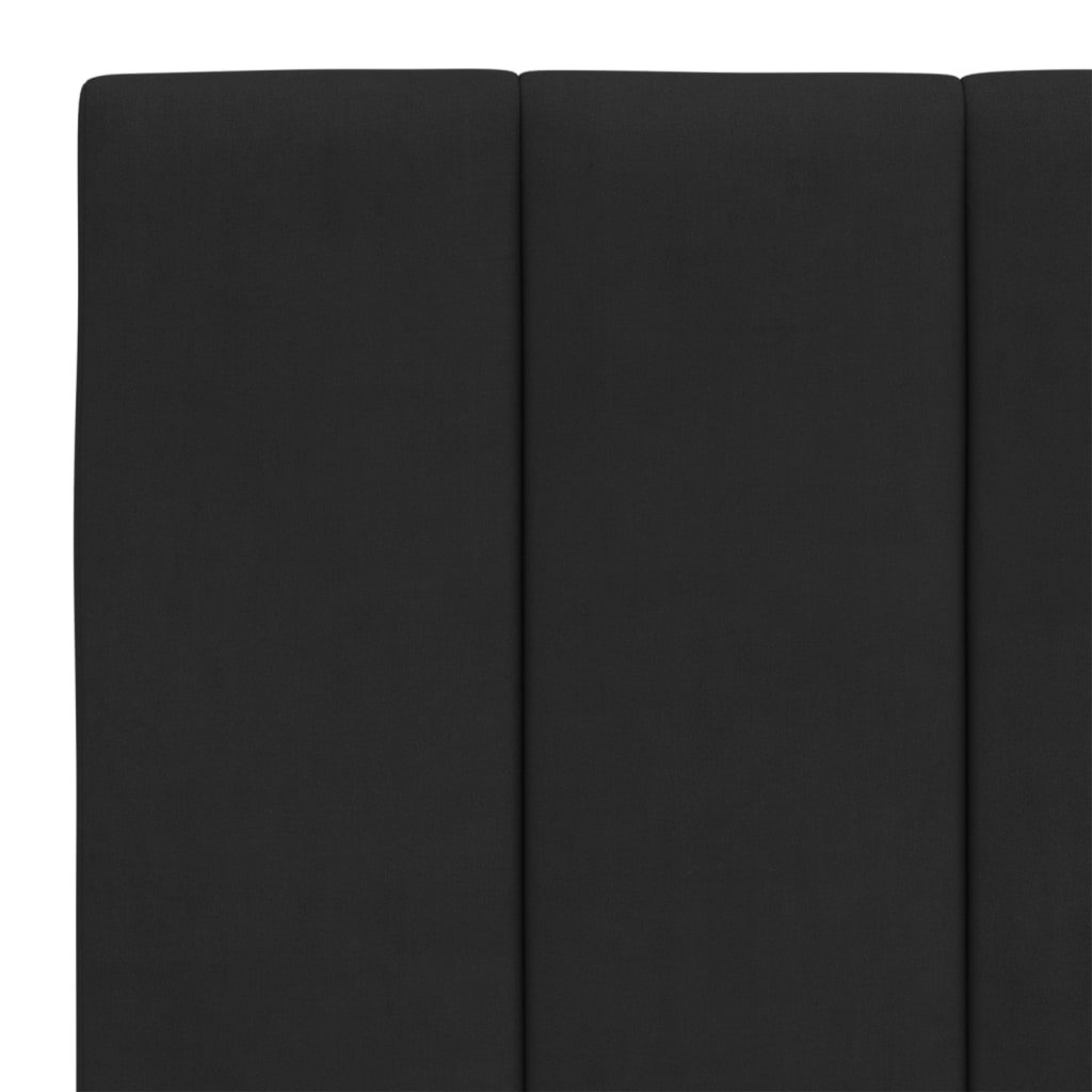 vidaXL Łóżko z materacem, Hanko, czarne, 140x200 cm, aksamit