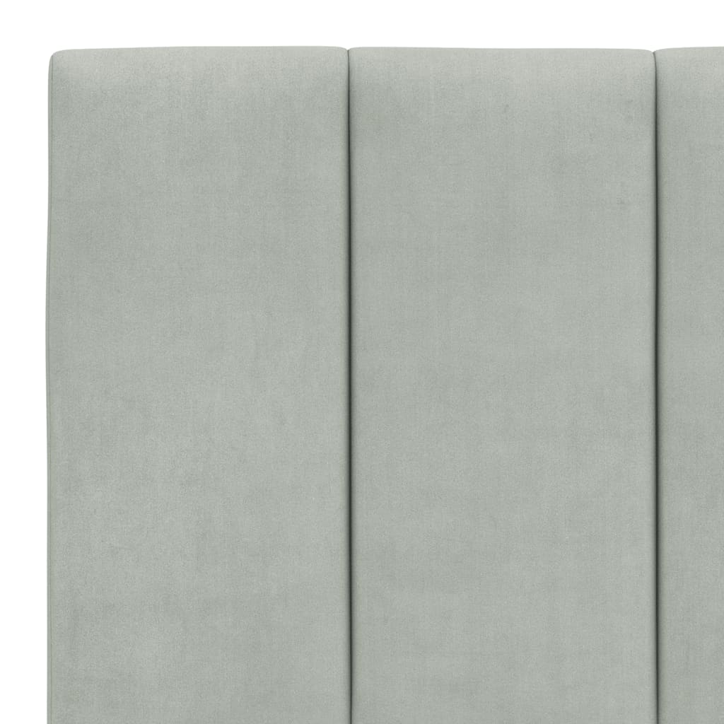 vidaXL Łóżko z materacem, Hanko, jasnoszare, 160x200 cm, aksamit