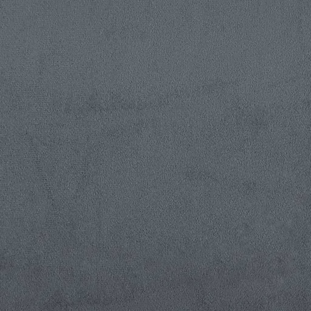 vidaXL Łóżko z materacem, ciemnoszare, 80x200 cm, aksamitne