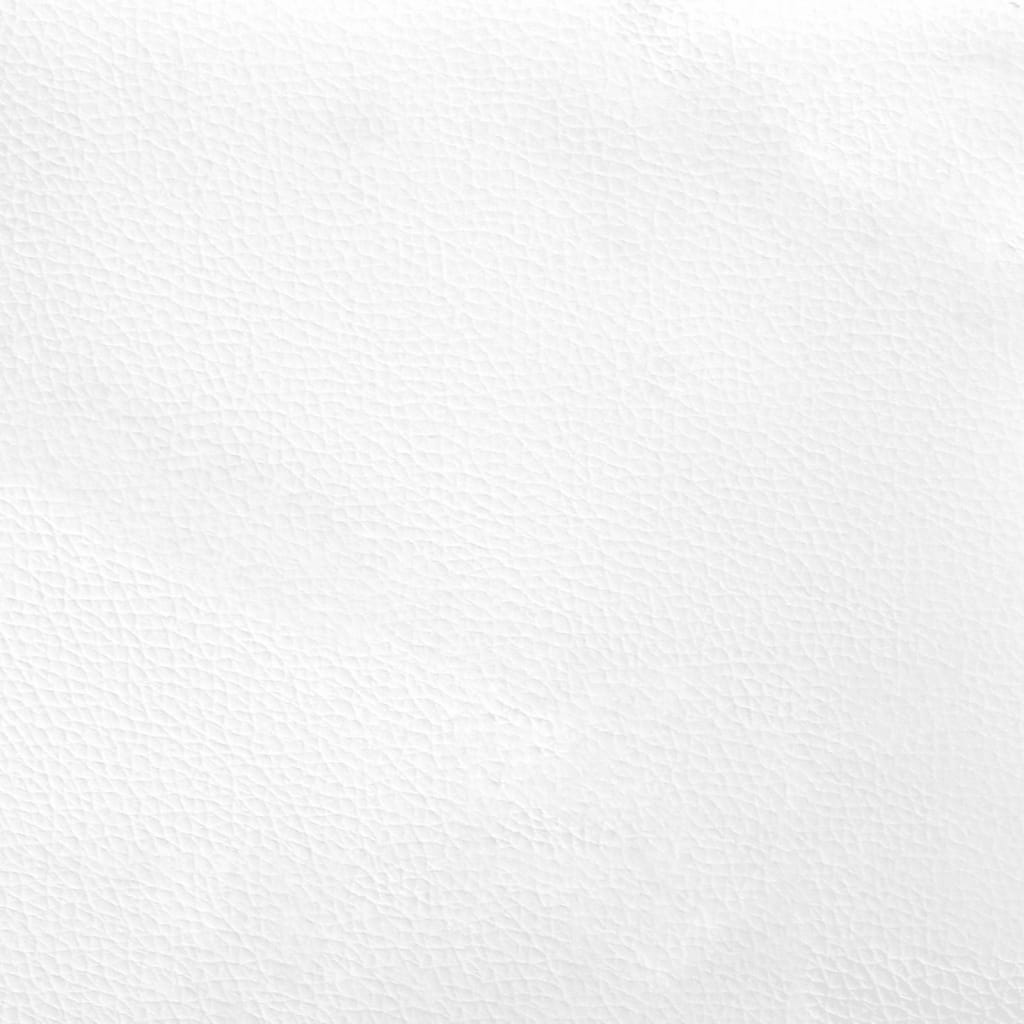 vidaXL Łóżko z materacem, Hvar, biało-czarne, 100x200 cm, sztuczna skóra
