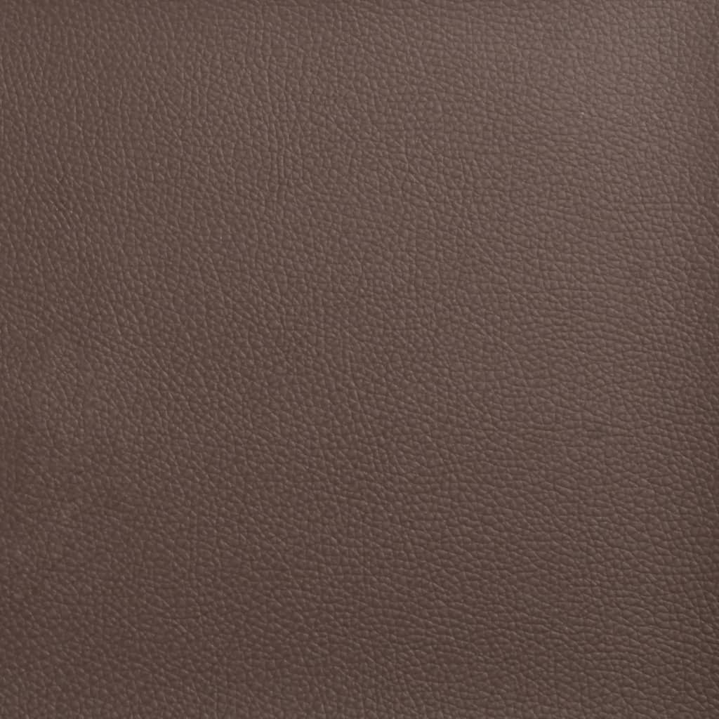 vidaXL Łóżko, Viana, z materacem, brązowe, 120x200 cm, sztuczna skóra