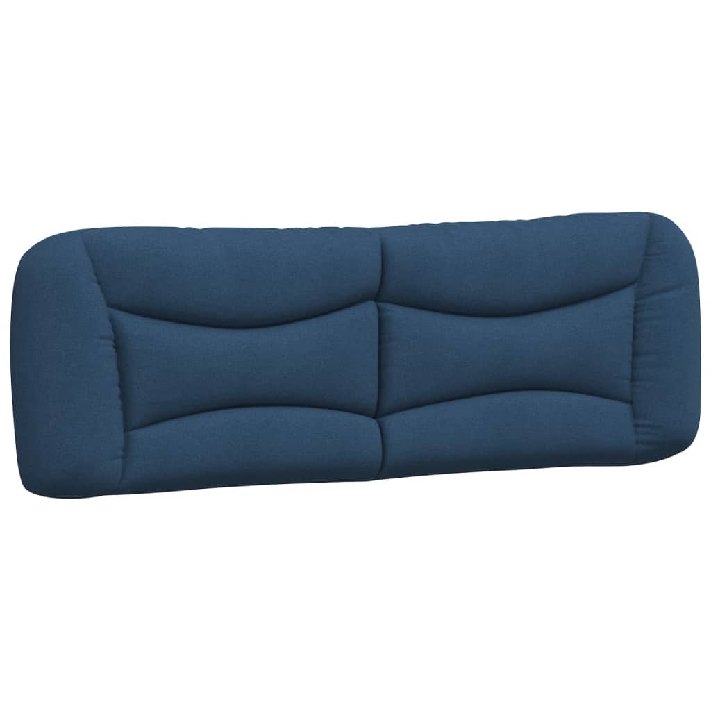 vidaXL Rama łóżka z LED bez materaca Hvar Niebieski 160x200 cm Tkanina