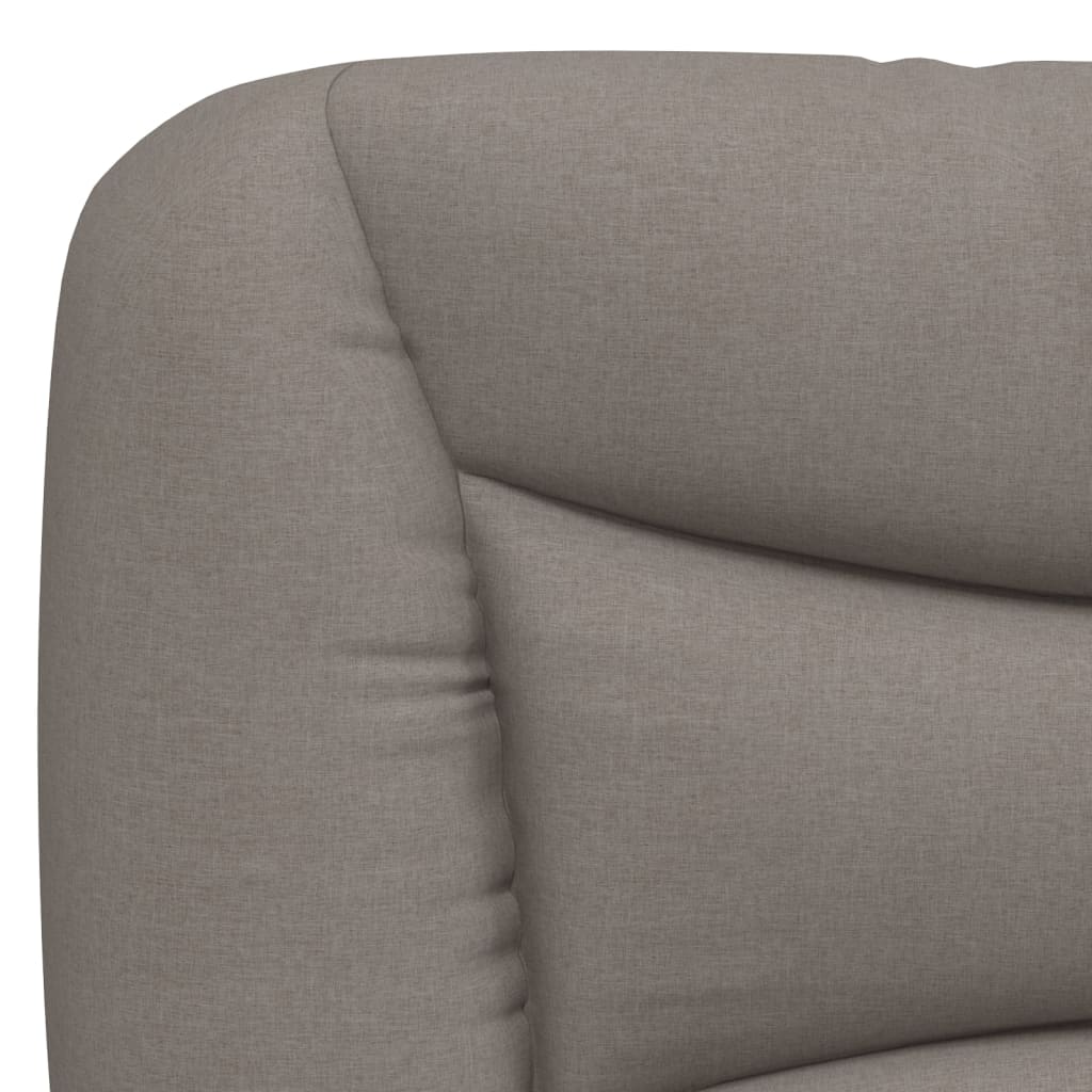 vidaXL Rama łóżka z LED bez materaca Hvar Taupe 200x200 cm Tkanina