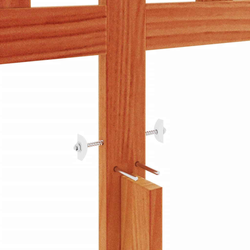vidaXL Wezgłowie do łóżka, woskowy brąz, 135 cm, lite drewno sosnowe