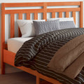 vidaXL Wezgłowie do łóżka, woskowy brąz, 135 cm, lite drewno sosnowe