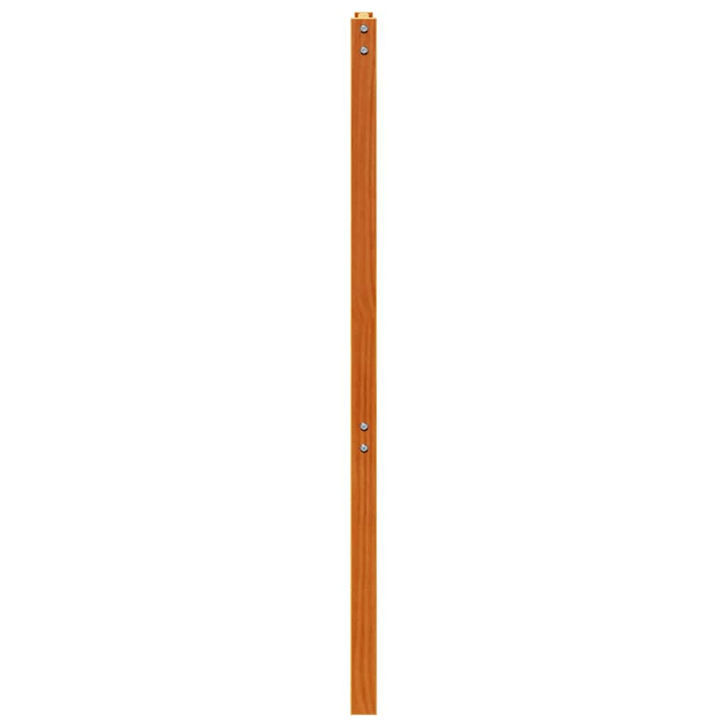 vidaXL Wezgłowie do łóżka, woskowy brąz, 135 cm, lite drewno sosnowe