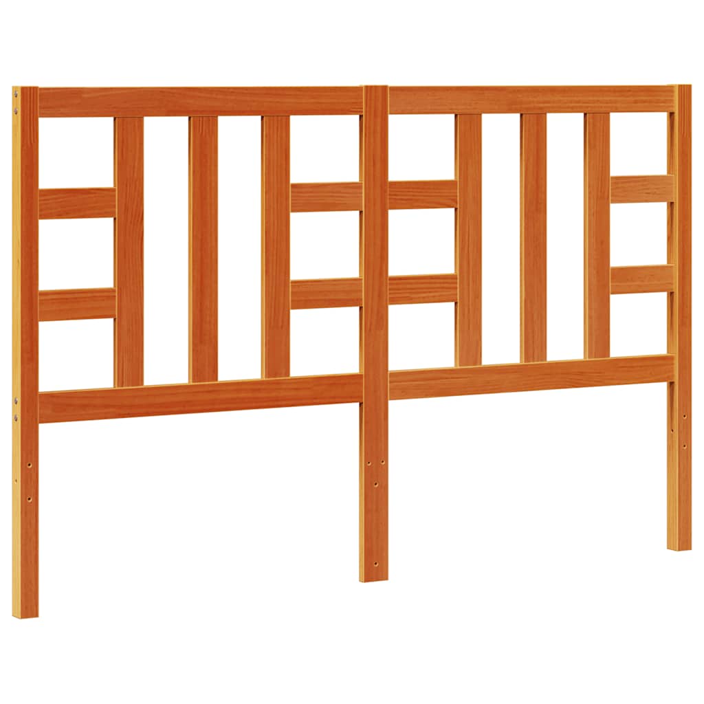 vidaXL Wezgłowie do łóżka, woskowy brąz, 150 cm, lite drewno sosnowe