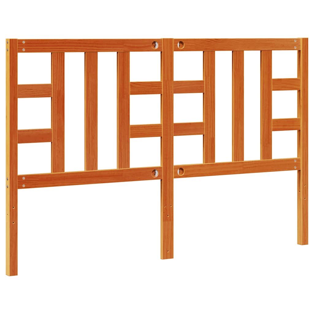 vidaXL Wezgłowie do łóżka, woskowy brąz, 150 cm, lite drewno sosnowe