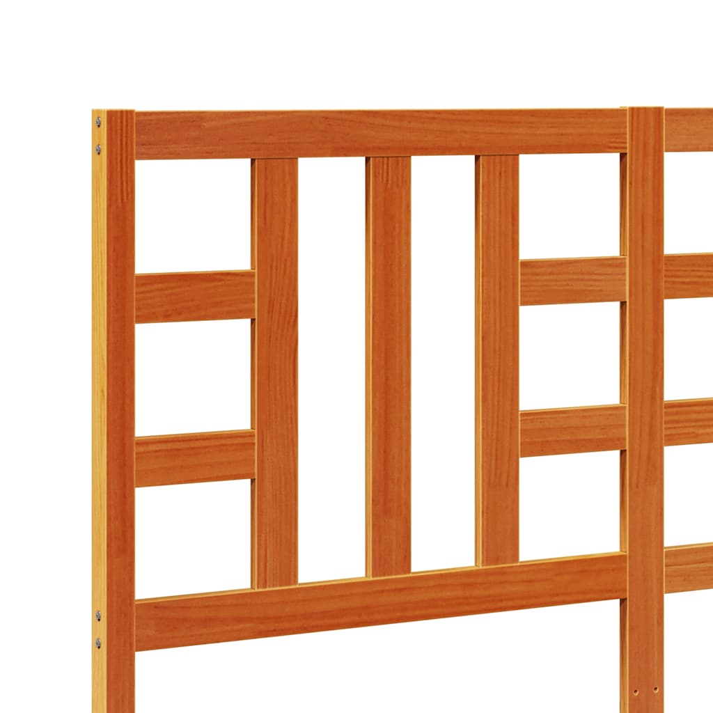 vidaXL Wezgłowie do łóżka, woskowy brąz, 150 cm, lite drewno sosnowe