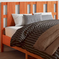 vidaXL Wezgłowie do łóżka, woskowy brąz, 135 cm, lite drewno sosnowe