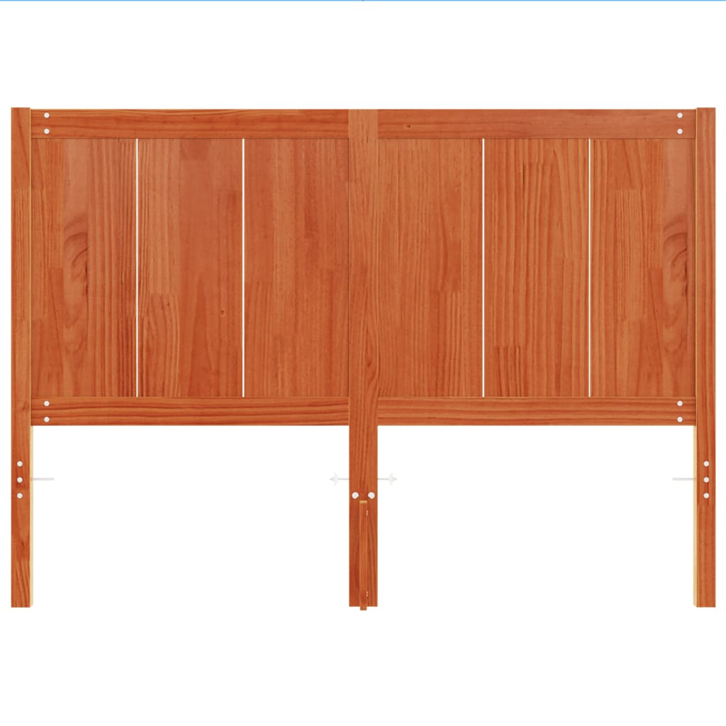 vidaXL Wezgłowie do łóżka, woskowy brąz, 150 cm, lite drewno sosnowe