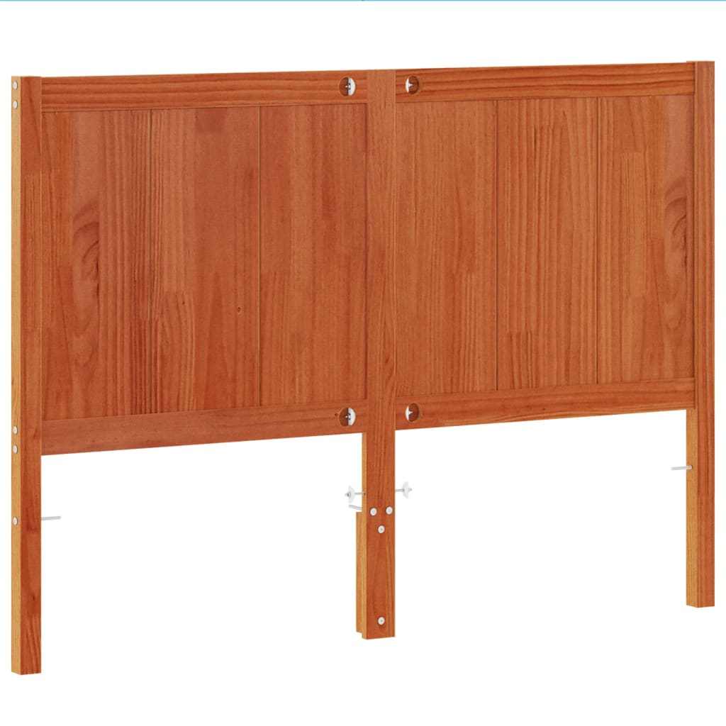 vidaXL Wezgłowie do łóżka, woskowy brąz, 150 cm, lite drewno sosnowe