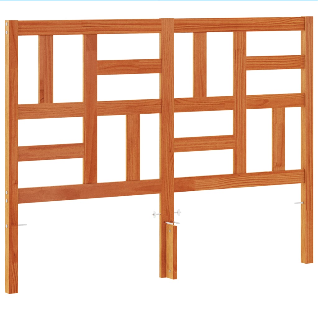 vidaXL Wezgłowie do łóżka, woskowy brąz, 160 cm, lite drewno sosnowe