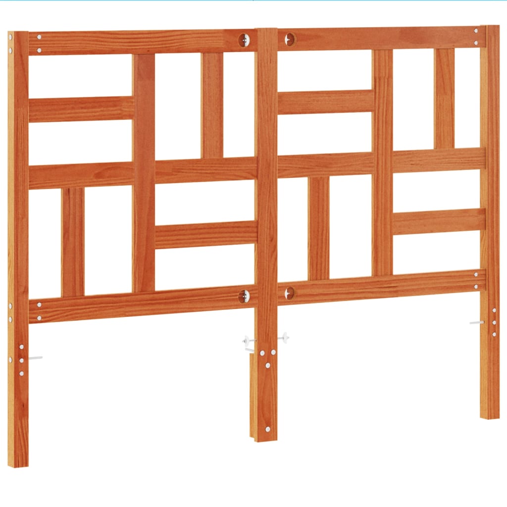 vidaXL Wezgłowie do łóżka, woskowy brąz, 160 cm, lite drewno sosnowe