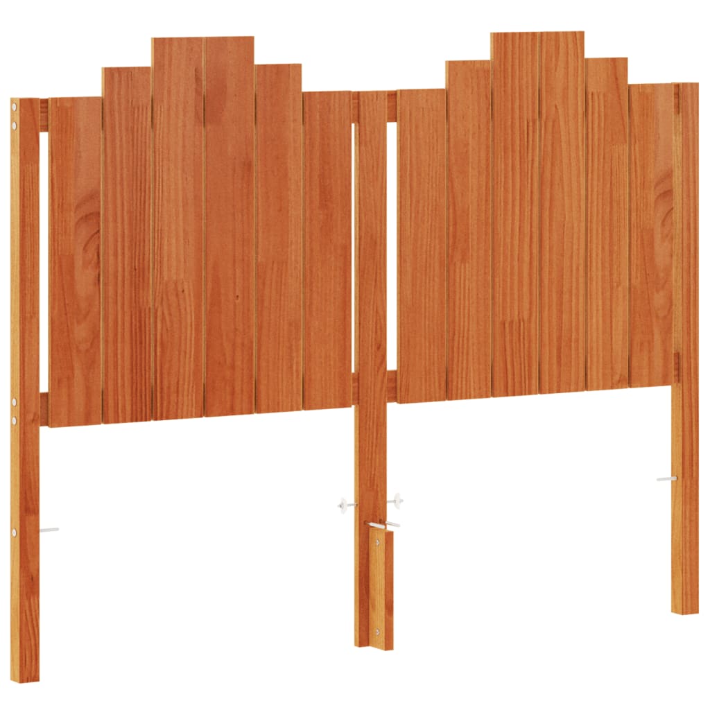 vidaXL Wezgłowie do łóżka, woskowy brąz, 135 cm, lite drewno sosnowe