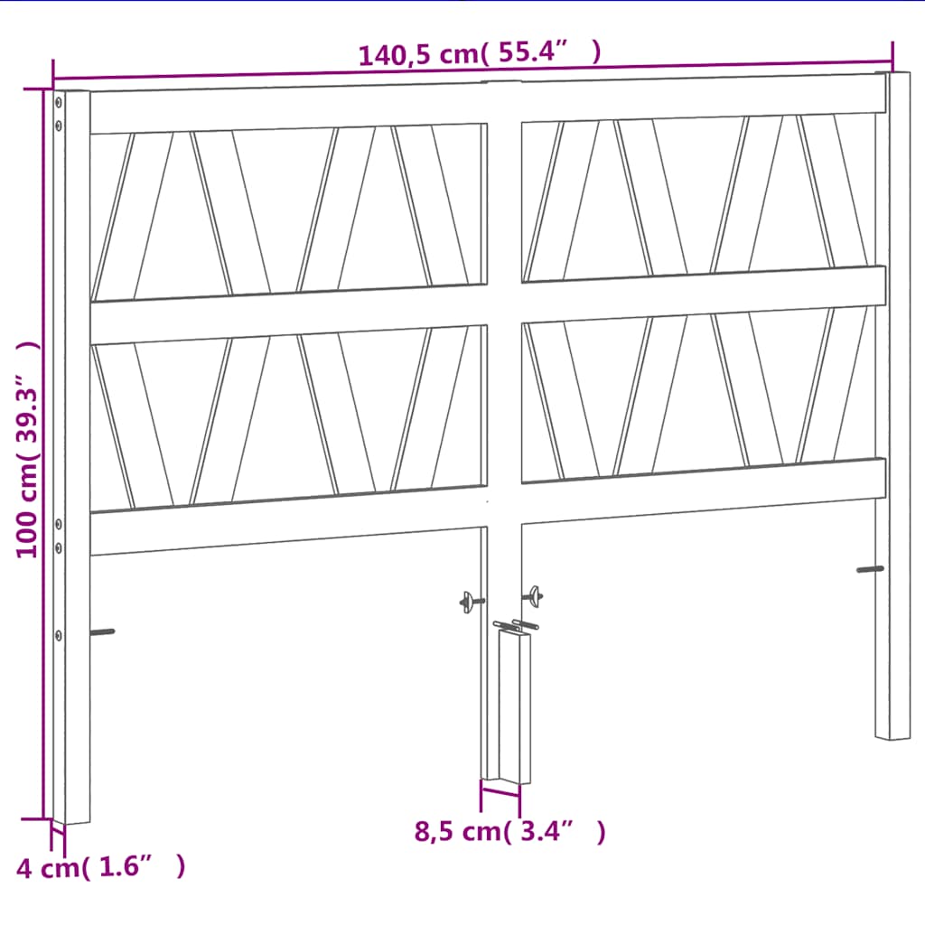 vidaXL Wezgłowie do łóżka, woskowy brąz, 135 cm, lite drewno sosnowe