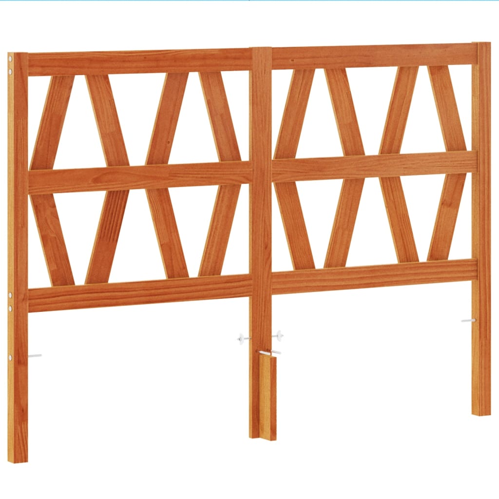 vidaXL Wezgłowie do łóżka, woskowy brąz, 160 cm, lite drewno sosnowe